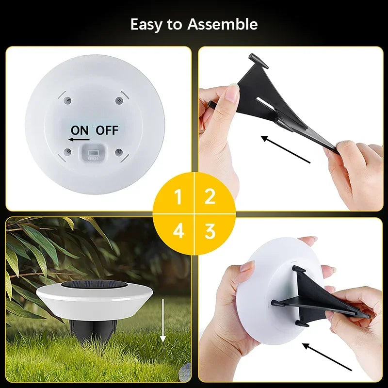 lumière solaire led moderne autoadhésive extérieure blanc ip65 12vacs 4pcs 8pcs