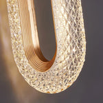 Suspension lumineuse moderne élégante dorée fil cuivre transparent 9cm 12cm 36cm