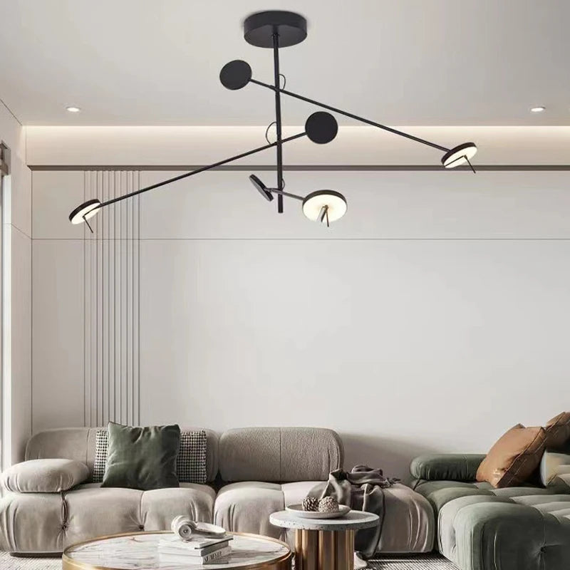 lampe suspension moderne minimaliste fixation mur noir éclairage quotidien chambre cuisine salle manger