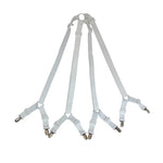 bretelles lit clips support drap noir gris fixations métal triangles ajustables adultes