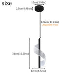 lampe suspendue moderne spirale acrylique translucide noir plaque éclairage chambre restaurant led