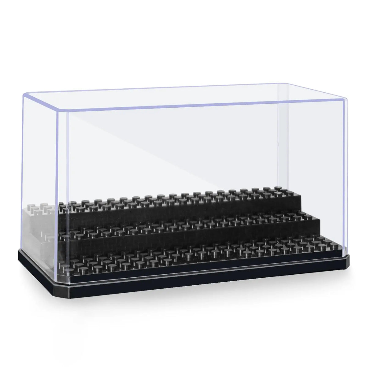 présentoir empilable anti poussière moderne noir transparent figurines lego rangement minifigures boîtes transparentes couvercle