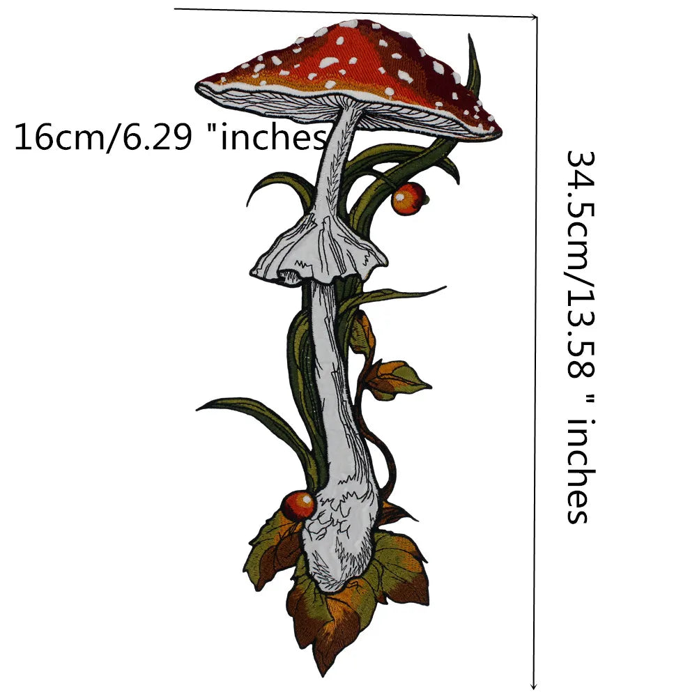 patchs brodés dessin animé lapin champignons couronne feuilles écologiques fait main