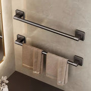 porte serviettes auto adhésif moderne sans perçage gris argenté minimaliste salle bain cuisine
