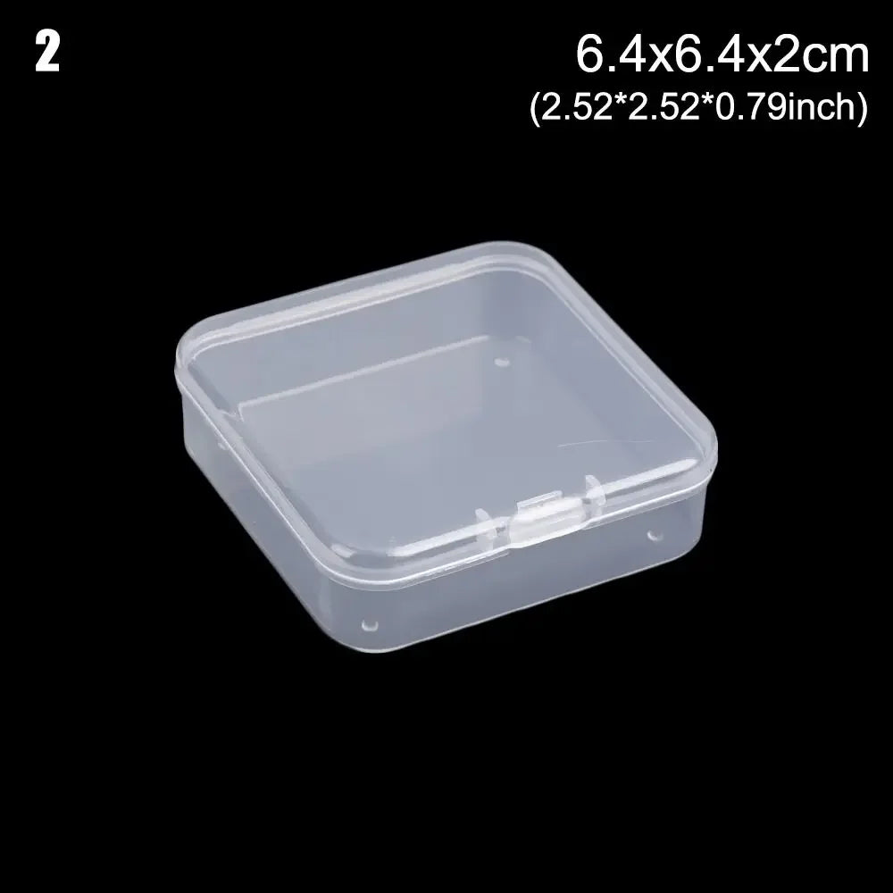 boîte rangement plastique transparente poignées bijoux petits objets divers accessoires