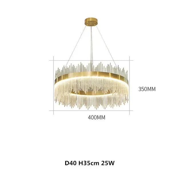 lustre suspension cristal moderne doré blanc plafonnier luxe salon chambre luminaires rond rond