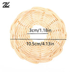 coaster tressé naturel rustique traditionnel abricot beige opacité maison salon cuisine