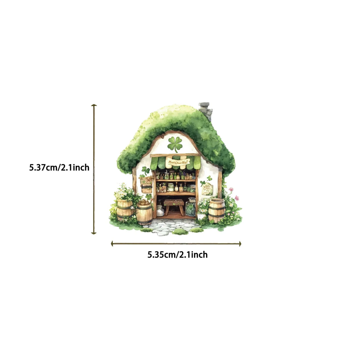 autocollants décoratifs cartoon maison miniature champignons variés pack 50 pièces opaques maison dessin animé