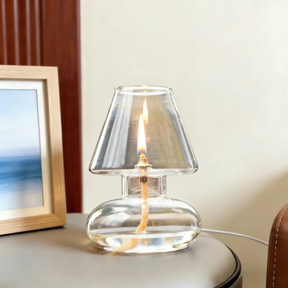 lampe huile transparente moderne sans motif décoration intérieure bougie verre haute qualité(style nordique)