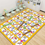 tapis moderne multicolore serpent alphabet floral chambre enfant décoration ludique éducateur