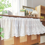 rideau blanc brodé fleurs translucide classique maison 100 150 200cm polyester
