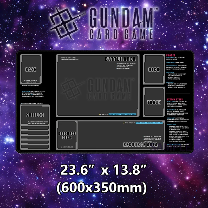 tapis jeu cartes noir antidérapant grande surface grille zones jeu collection jeux cartes