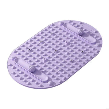 tapis bain moderne gris rose violet surface texturée poignées