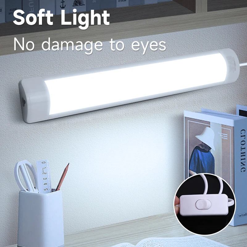 lampe led barre lumineuse blanc moderne 120cm clip interrupteur mural