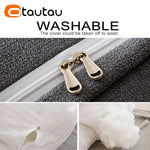 coussin multifonctionnel gris uni tissu épais moderne boutons ajustables poche 60x22x50cm