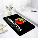 tapis moderne abarth logo scorpion noir rouge salon entrée antidérapant polyester