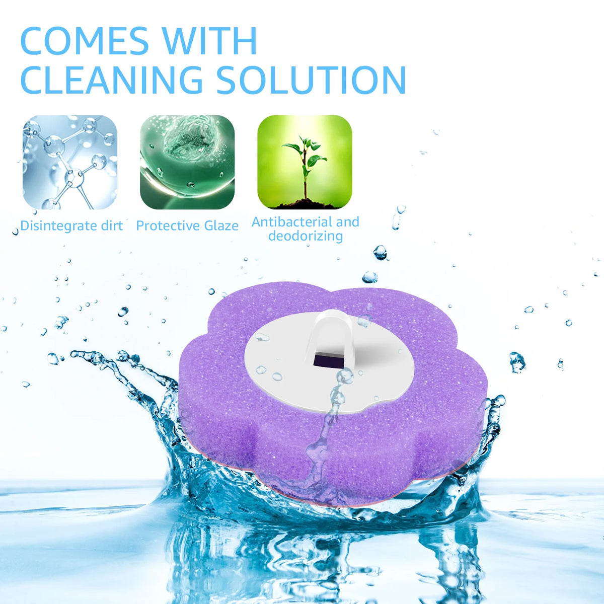 brosse wc violet blanc kit nettoyage salle bain pratique moderne absorbant