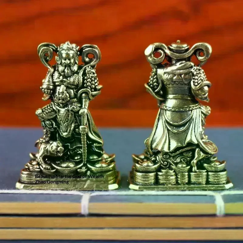 figurine dorée protège richesse prospérité asiatique décoration maison details armure animaux