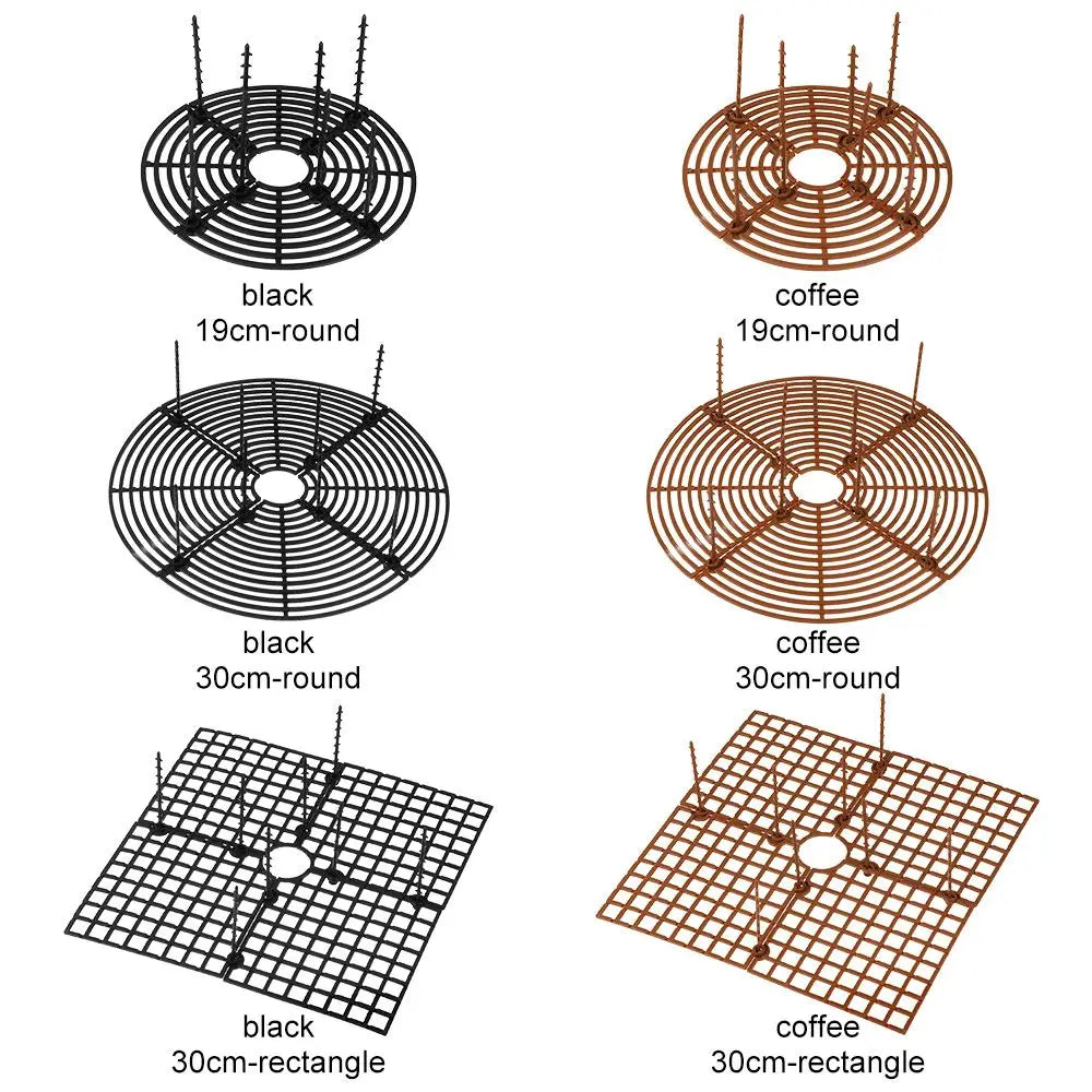 grille drainage pot fleur noir marron clair 19cm 30cm rond rectangle easy install strong