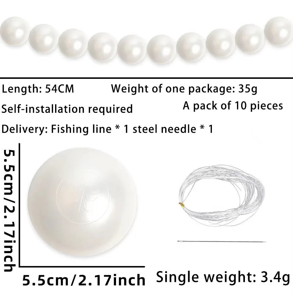 decoratives blancs rondes classiques plastique 8cm 5.5cm festives aiguille fil pêche