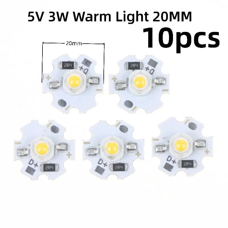 ampoules led 1w 3w 5v 12v blanc chaud circulaires modernes 16mm 20mm