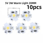 ampoules led 1w 3w 5v 12v blanc chaud circulaires modernes 16mm 20mm