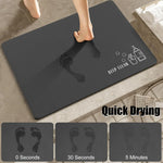 tapis bain moderne gris pas pieds non glissant machine lavable salon salle bain