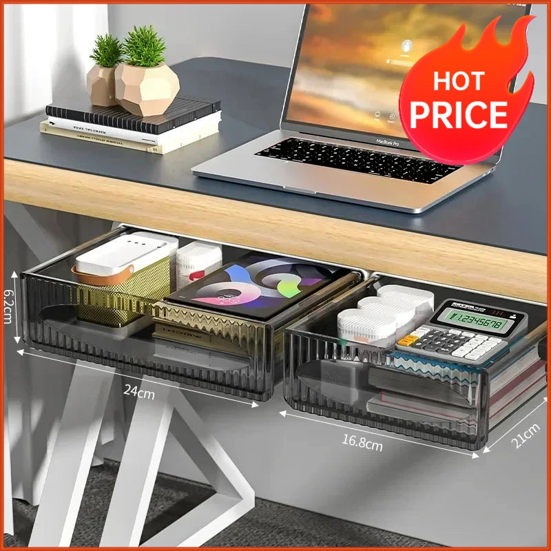 tiroir rangement transparent moderne clips calculatrice stylos lunettes stationneries grandes capacités