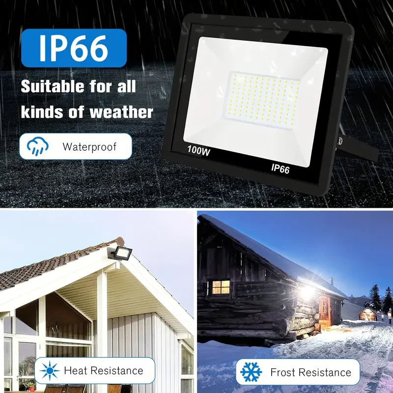 projecteur led extérieur noir moderne ip66 220v 10w 20w 30w 50w 100w bras rotatif