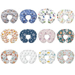 coussin bébé housse coton bleu motifs floraux animaux moderne doux floral abstrait