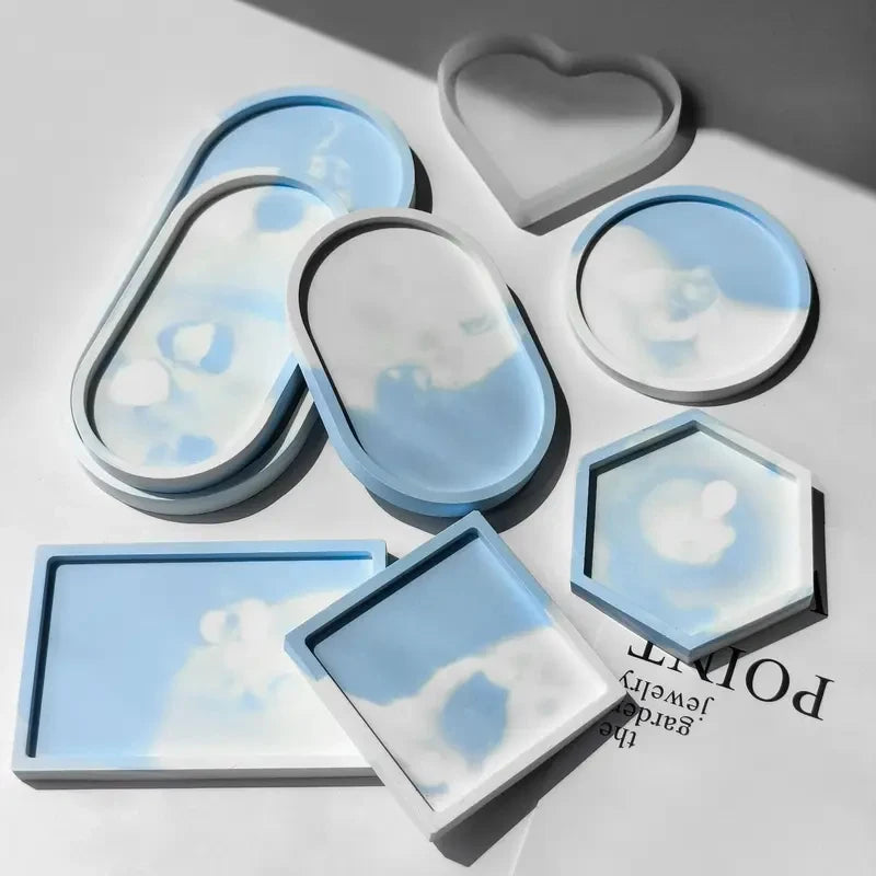 moules silicone savon blanc bleu marbré nuages moderne minimaliste artisanal DIYDecorationObjetArtisanalResinePlatreRangement