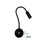 lampe lecture flexible moderne noir argent interrupteur tactile led rechargeable via usb