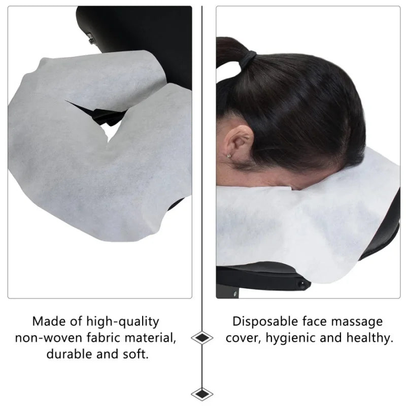 masque facial jetable blanc tissu non tissé absorption rapide hygiène confort 35x28cm