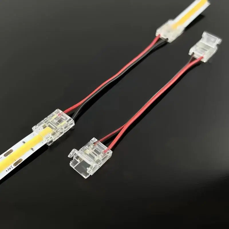 connecteurs led blanc jaune vert bleu 5v 48v 5mm 8mm 10mm clips transparents modernes
