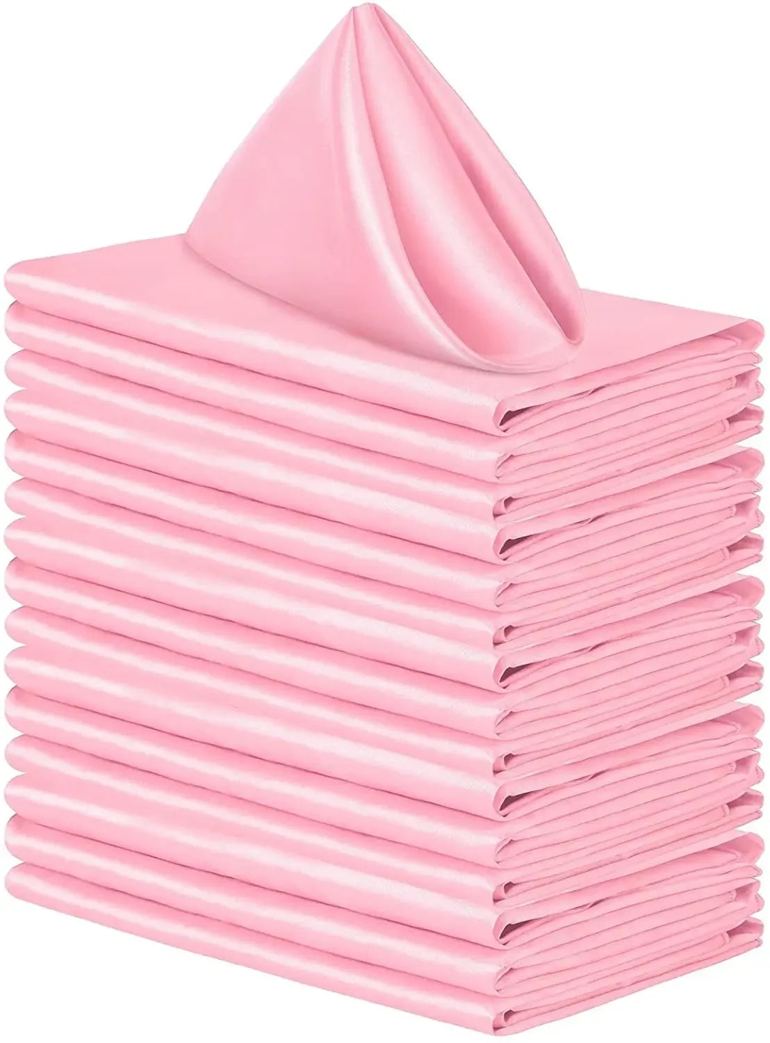serviettes table satin vert classique réutilisables mariage fêtes maison restaurant uni opaques