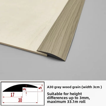 joint transition auto adhésif beige noir gris brun clair aspect bois moderne epaisseur 3cm