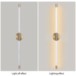 lampe murale moderne transparente dorée 120cm 100cm 80cm 60cm fixée mur led 3000k 4500k