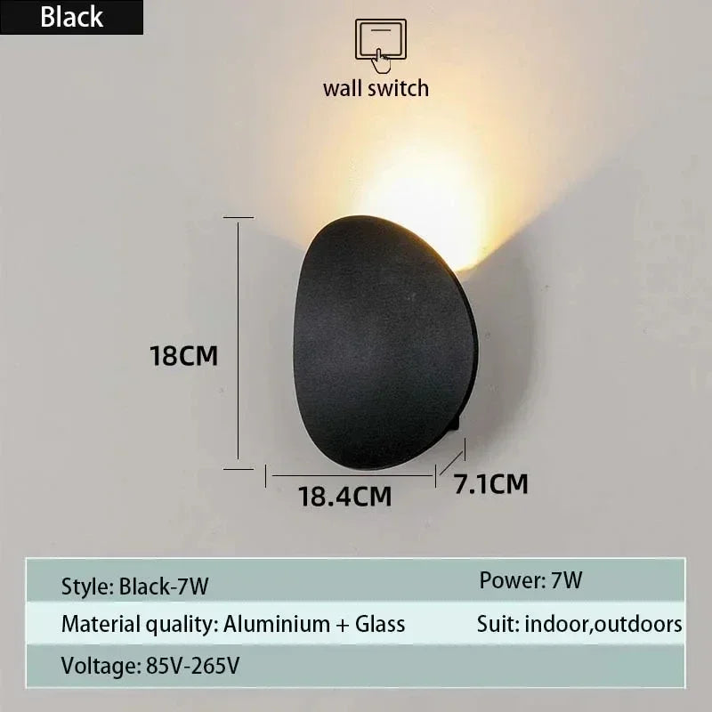 applique murale led moderne aluminium noir blanche éclairage chambre entrée étude 2492000lm 90260v