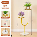 étagère plantes moderne métal noir jaune roulettes intérieur extérieur décoration jardin mid century