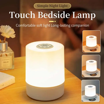 lampe table led rechargeable blanc moderne interrupteur tactile urgence camping baby 5v typec