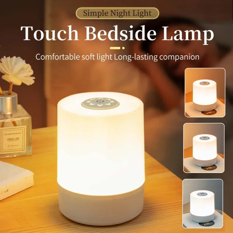 lampe table led rechargeable blanc moderne interrupteur tactile urgence camping baby 5v typec