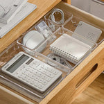 Boîte transparente noire pour fournitures de bureau