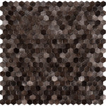 mosaïque murale 3d hexagonale métallique brossée moderne minimaliste vert marron gris beige autoadhésive