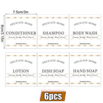 bouteilles shampooing après shampoing gel douche rechargeables transparentes marron noir blanches modernes pompes pression