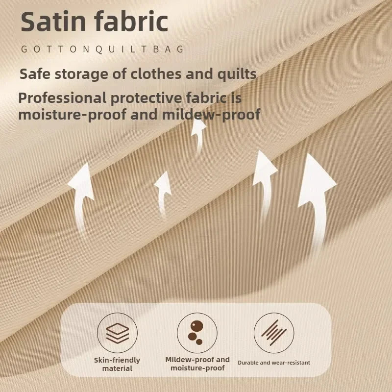 sac rangement compression sous vide durable beige clair moderne poignées amovibles zip haute capacité