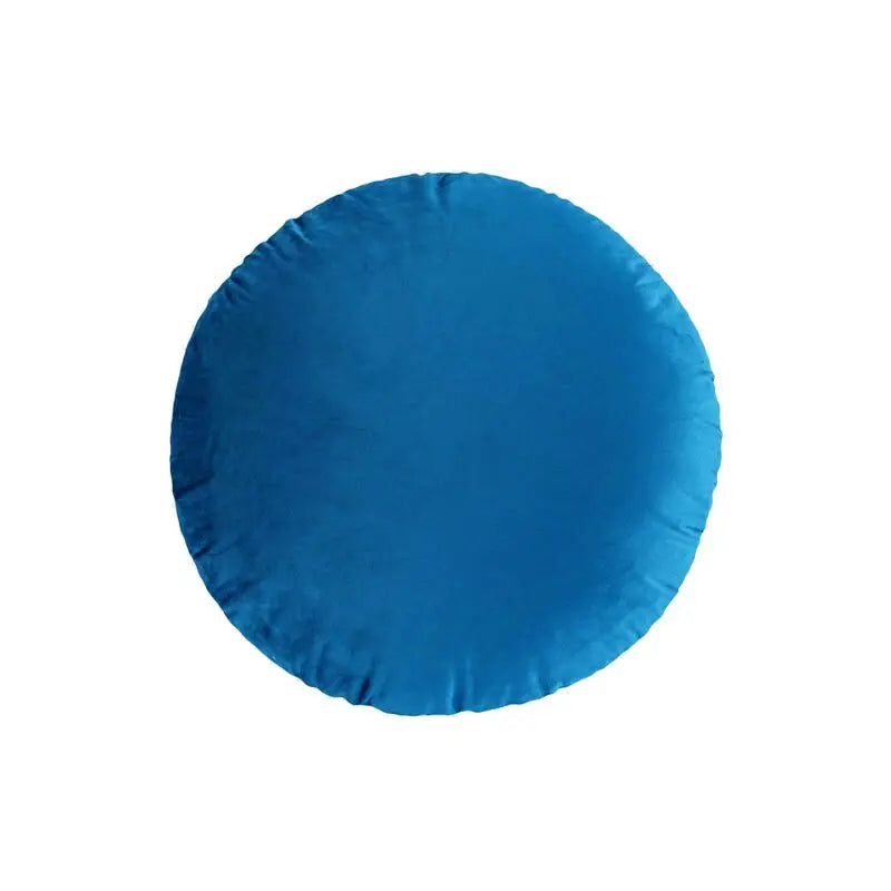 taies d'oreillers rondes velours couleurs unies moderne décoratives intérieur blanc bleu marine jaune rose