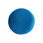 taies d'oreillers rondes velours couleurs unies moderne décoratives intérieur blanc bleu marine jaune rose