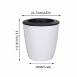 pots fleurs auto arrosage hydroponie moderne blanc noir coton plastique pp