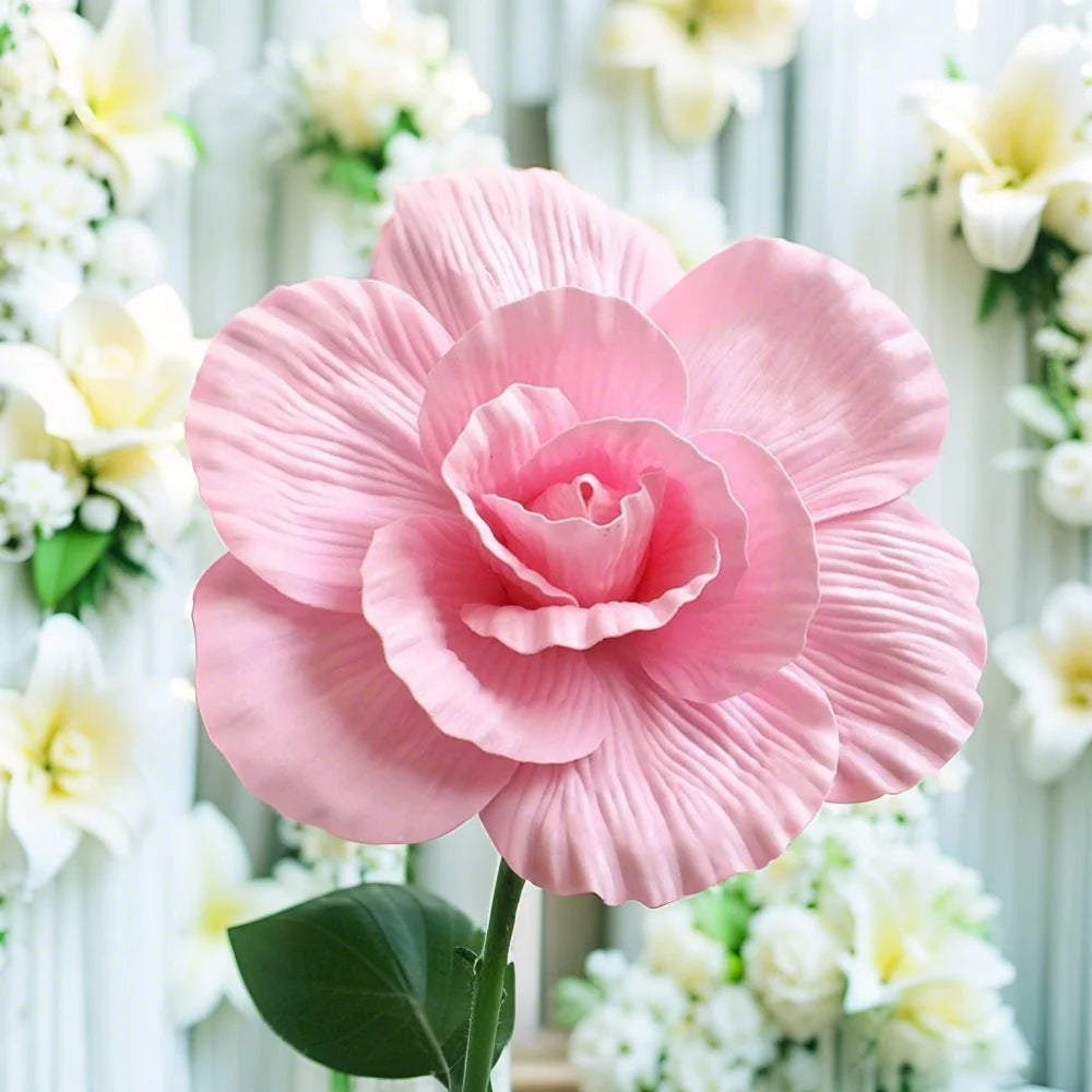 Fleur artificielle géante pivoine bleue pour fond de scène