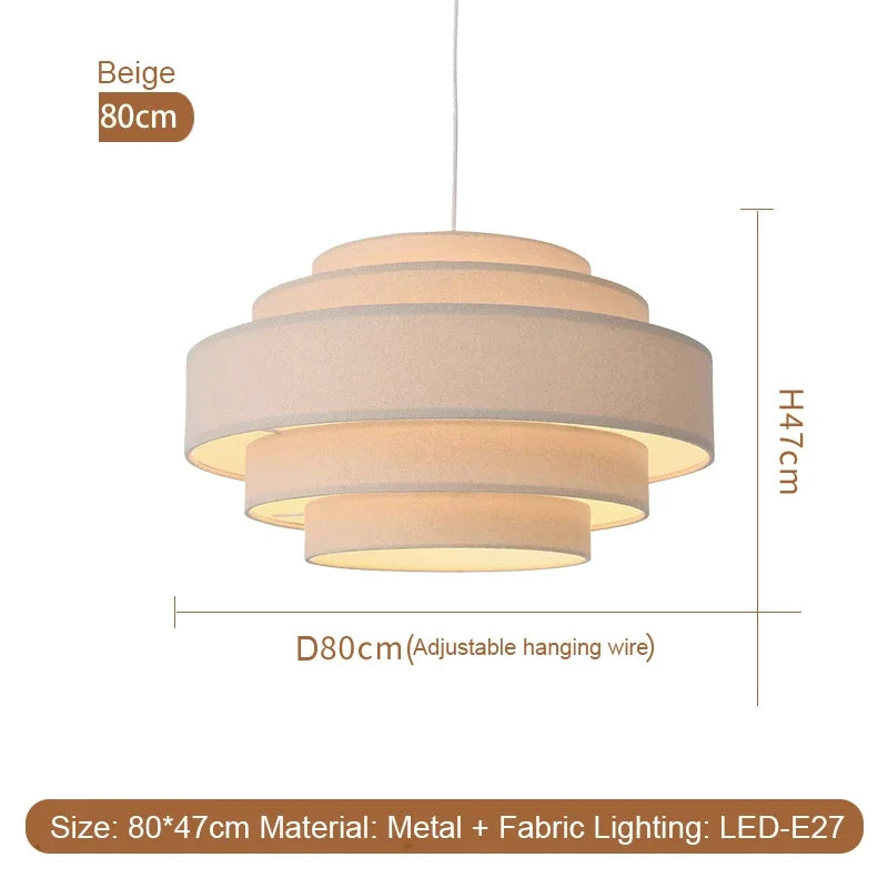 Suspension lumineuse tissu blanc contemporain 2000 82000lm 90 260V chambre salon